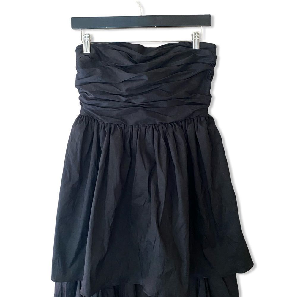 NWT Lovers and Friends Michie Maxi Dress Black high low gown taffeta Revolve S - Picture 6 of 10